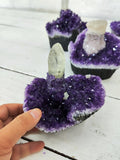 Two pieces of amethyst Calcite