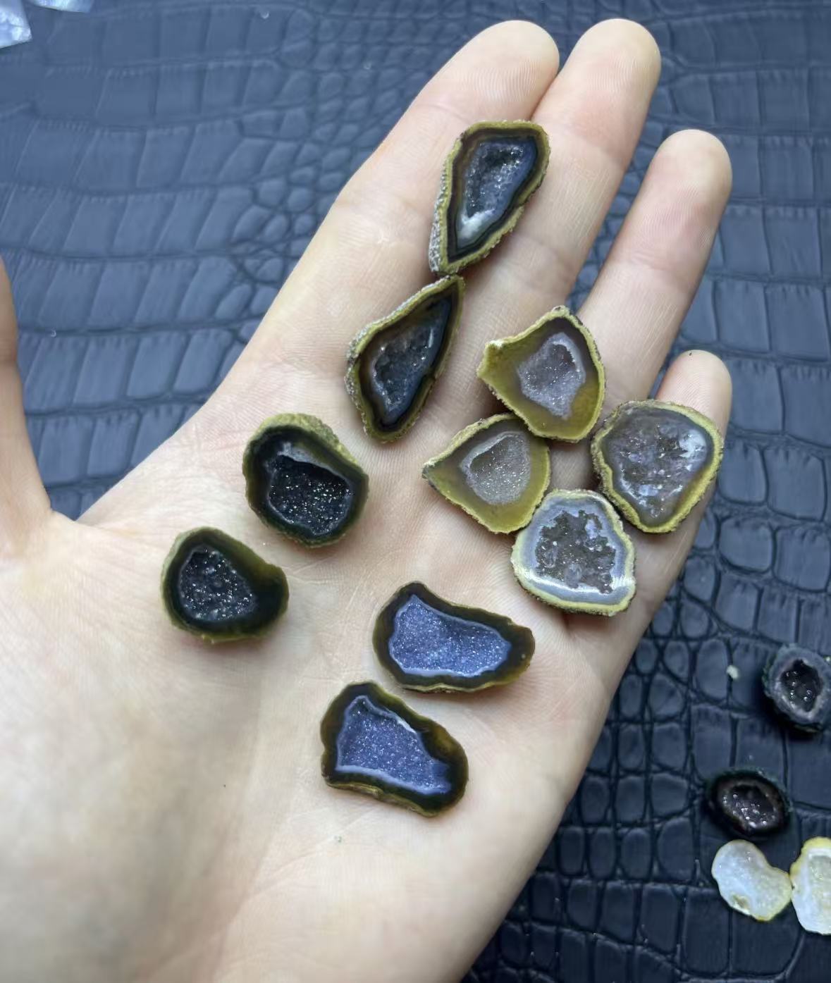 Amethyst druzy agate mini slab